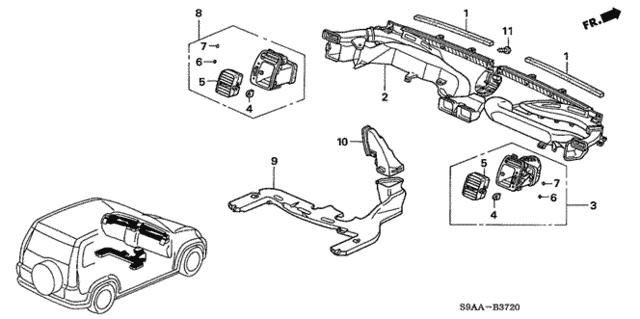 Duct for 2006 Honda CR-V #0