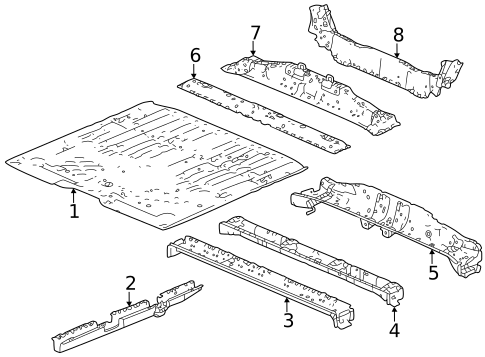 Floor & Rails for 2023 Honda Pilot #0