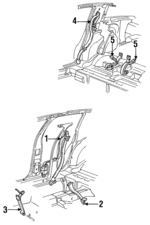 HU61PD5 - Electrical: Buckle for Chrysler: LeBaron | Dodge: Spirit Image