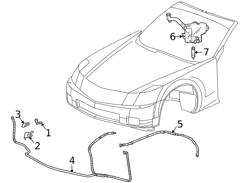 Washer Components for 2009 Cadillac XLR #0