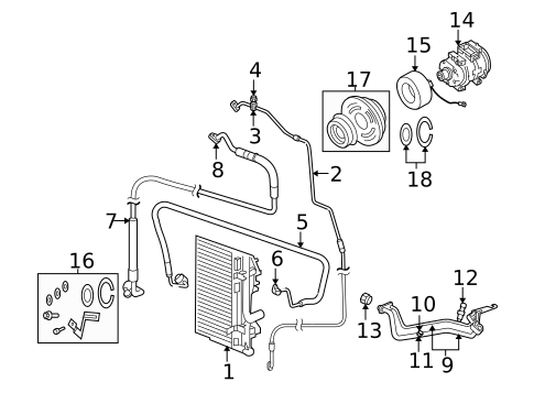 Condenser, Compressor & Lines for 2009 Dodge Charger #0