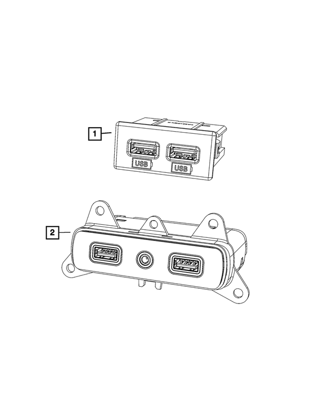 68145567AB - Electrical: Media Hub Usb Port for Mopar Image image