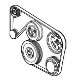 19355373 - Cooling System: Serpentine Belt for GM Image