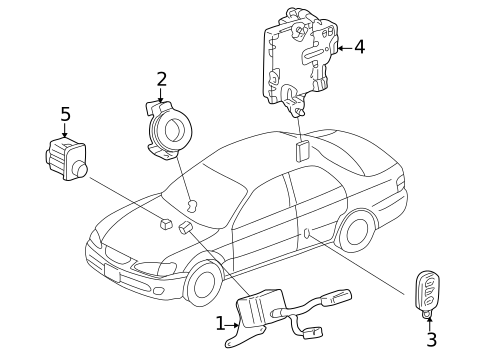 Keyless Entry Components for 1999 Lexus ES300 #0
