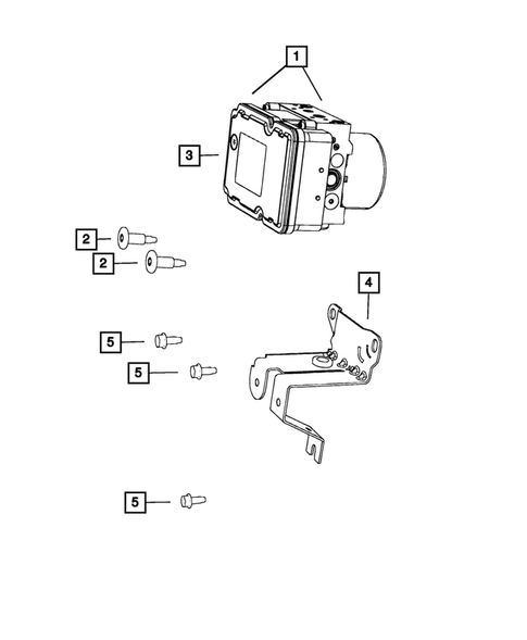 Hydraulic Control Unit, Brake Tubes and Hoses for 2018 Jeep Cherokee #2