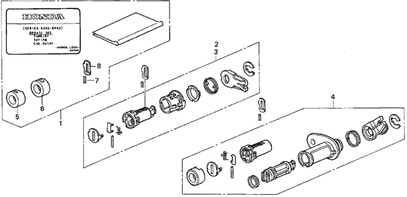 Key Cylinder Kit for 1997 Acura TL #0