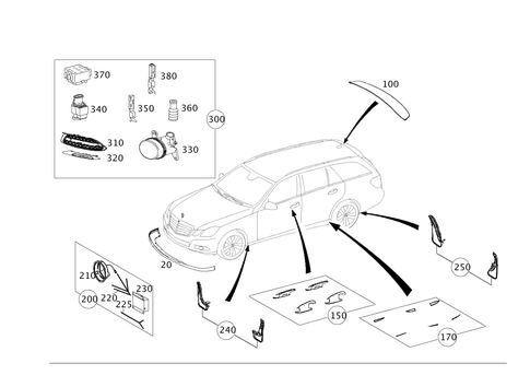 Exterior Detachable Parts for 2016 Mercedes-Benz E350 #0