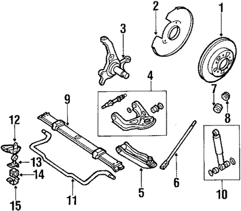 Stabilizer Bar & Components for 1987 Nissan Van #0
