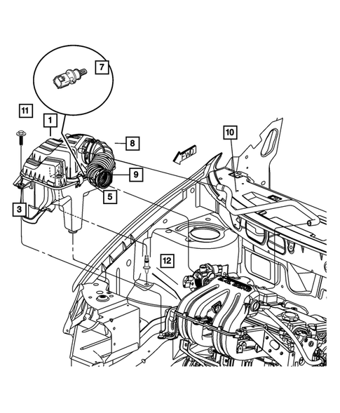 Air Cleaner for 2001 Chrysler Voyager #2