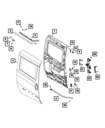 68461105AA - Doors, Door Mirrors and Related Parts: Rear Door, Right for Mopar Image