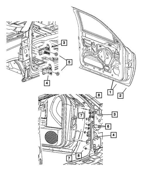 Front Door for 2007 Dodge Dakota #2