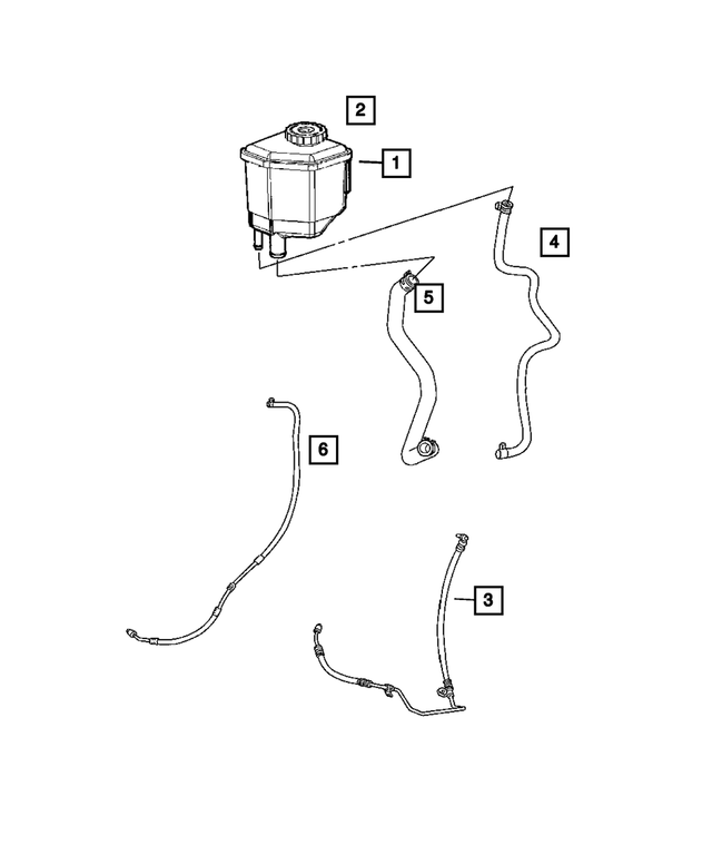 4854545AA - Steering: Power Steering Return Hose for Mopar Image image