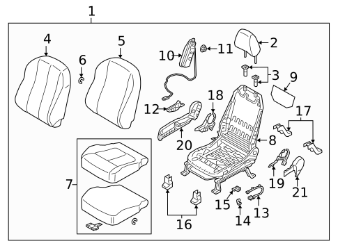 Passenger Seat Components for 2025 Mitsubishi Eclipse Cross #0