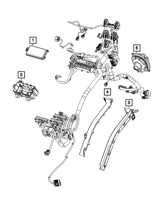 68574814AA - Electrical: Wiring Trough for Mopar Image