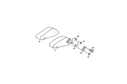 Folding Armrest for 1991 Mercedes-Benz 190E #2