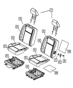 1DK911D5AA - Interior Trim: Front Headrest for Mopar Image