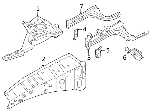 Structural Components & Rails for 2023 Nissan Versa #0