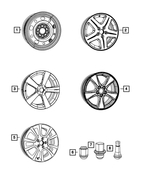 Wheels, Tires and Hardware for 2011 Dodge Caliber #0