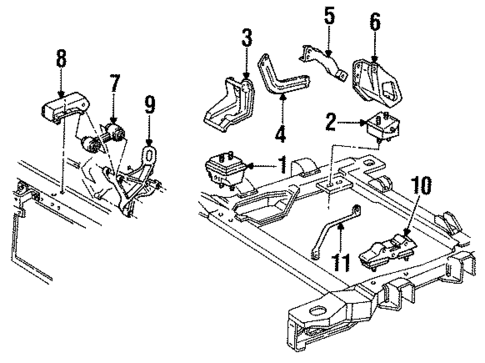 Engine & Trans Mounting for 1994 Chevrolet Lumina #0