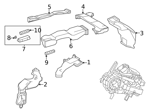 Ducts for 2021 Toyota Highlander #1
