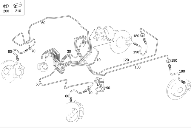 2384280000 - Brakes: Brake Line for Mercedes-Benz Image image