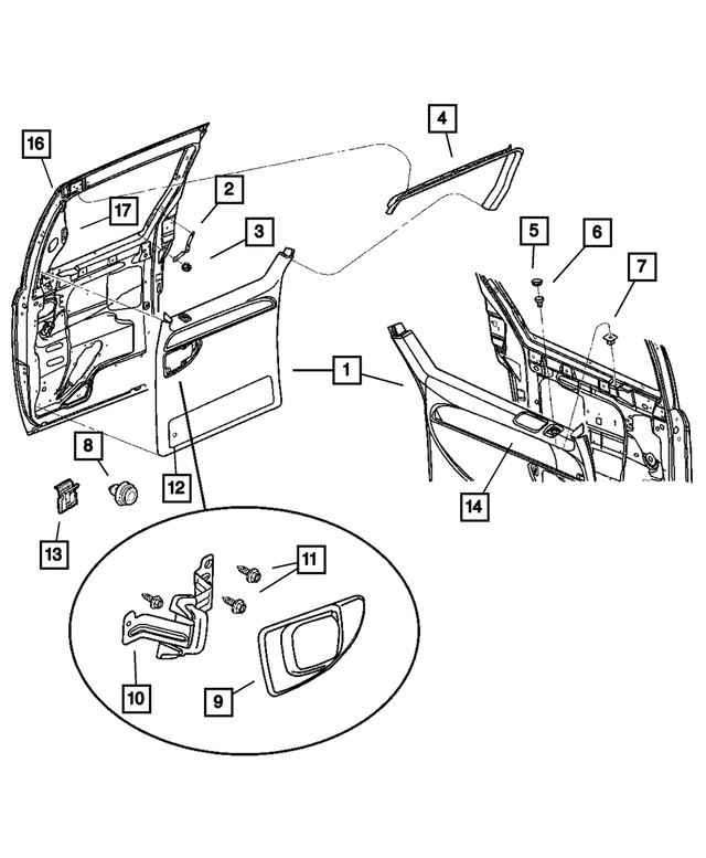 RT33BD1AC - : Sliding Door Bumper Bezel, Left for Mopar Image