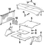 21059961 - Body: Pkg Tray Trim for Saturn: SC1, SC2 Image image