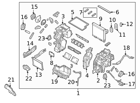 Evaporator & Heater Components for 2017 Hyundai Sonata #0