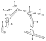 22566418 - Body: Interior Molding for Chevrolet: Cavalier | Pontiac: J2000 Sunbird, Sunbird Image