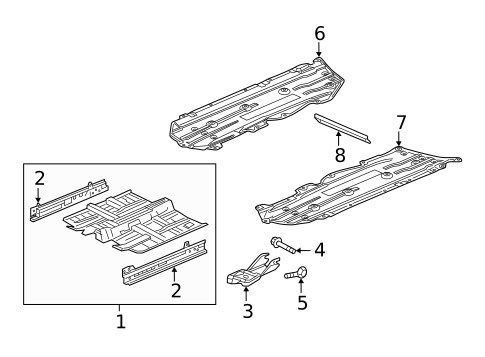 Floor & Rails for 2019 Honda Insight #0