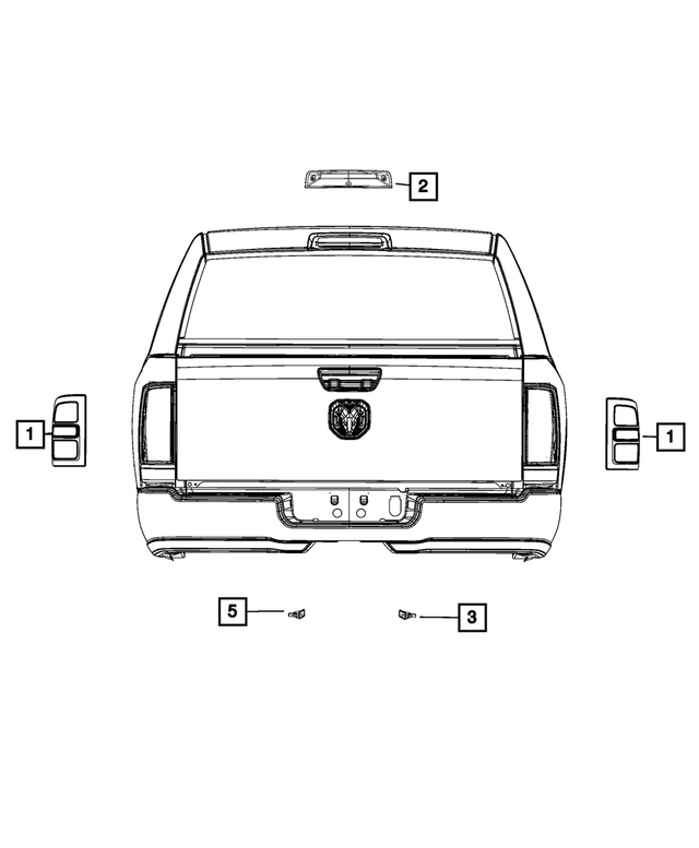 68707111AA - Electrical: Tail Lamp, Left for Mopar Image