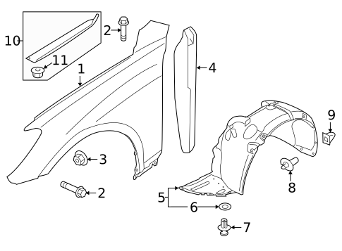 Fender & Components for 2018 Genesis G80 #0