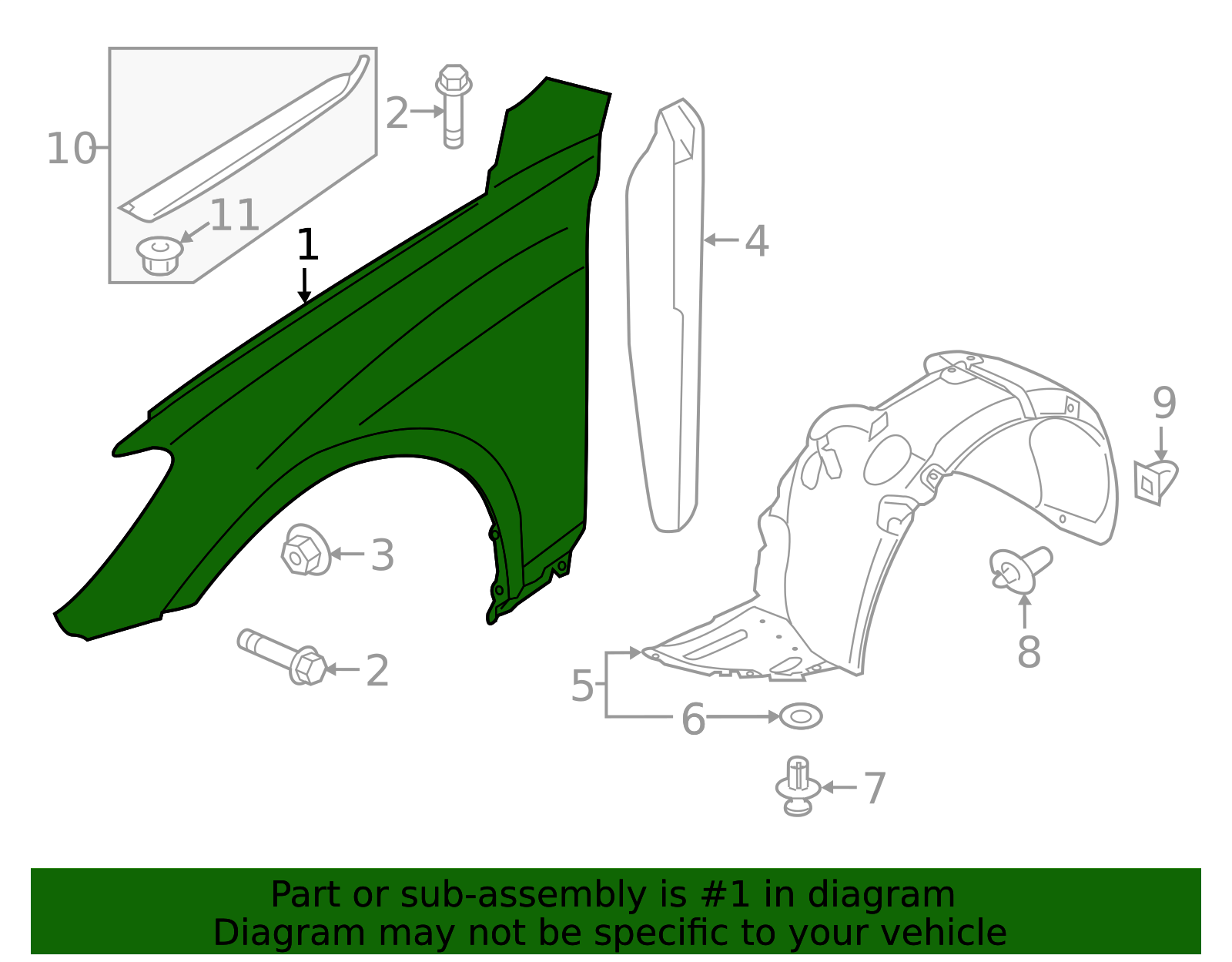 2015-2020 Hyundai Fender 66320-B1000 | QuirkParts