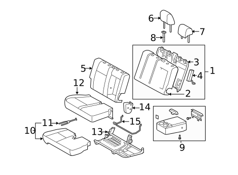 Front Seat Components for 2005 Toyota Tundra #7
