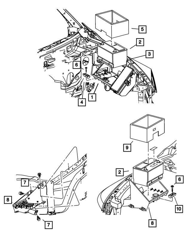 55372499AG - Electrical: Battery Tray for Mopar Image