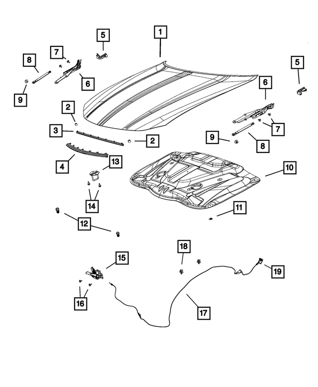 68040243AD - Body Sheet Metal Except Doors: Cowl Mucket for Mopar Image