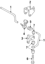 10026678 - Suspension: Suspension Stabilizer Bar Link Bolt for Buick: Electra, LeSabre, Park Avenue | Cadillac: 60 Special, DeVille, Fleetwood | Oldsmobile: 88, 98, Delta 88, LSS, Regency | Pontiac: Bonneville Image