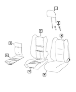 6QK91LR9AA - Interior Trim: Active Head Restraints Headrest for Dodge: Durango Image