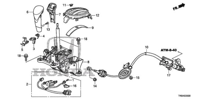 Select Lever for 2013 Honda Fit #0
