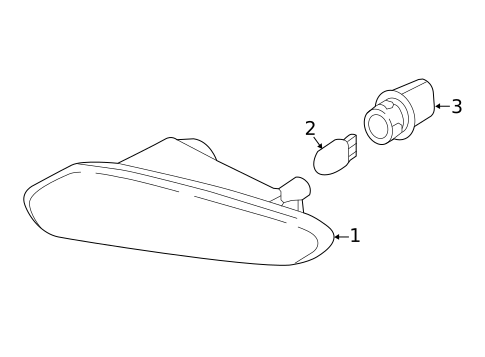 Side Marker Lamps for 2019 Fiat 500 #1