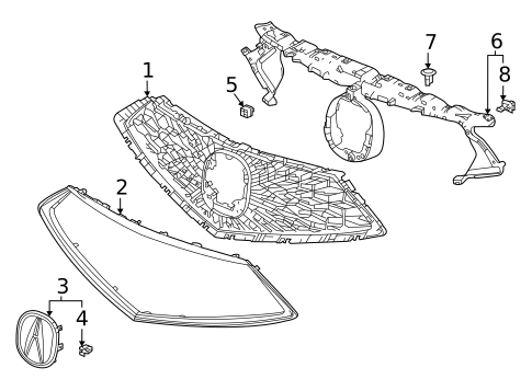 Grille & Components for 2023 Acura MDX | OEM Parts Online