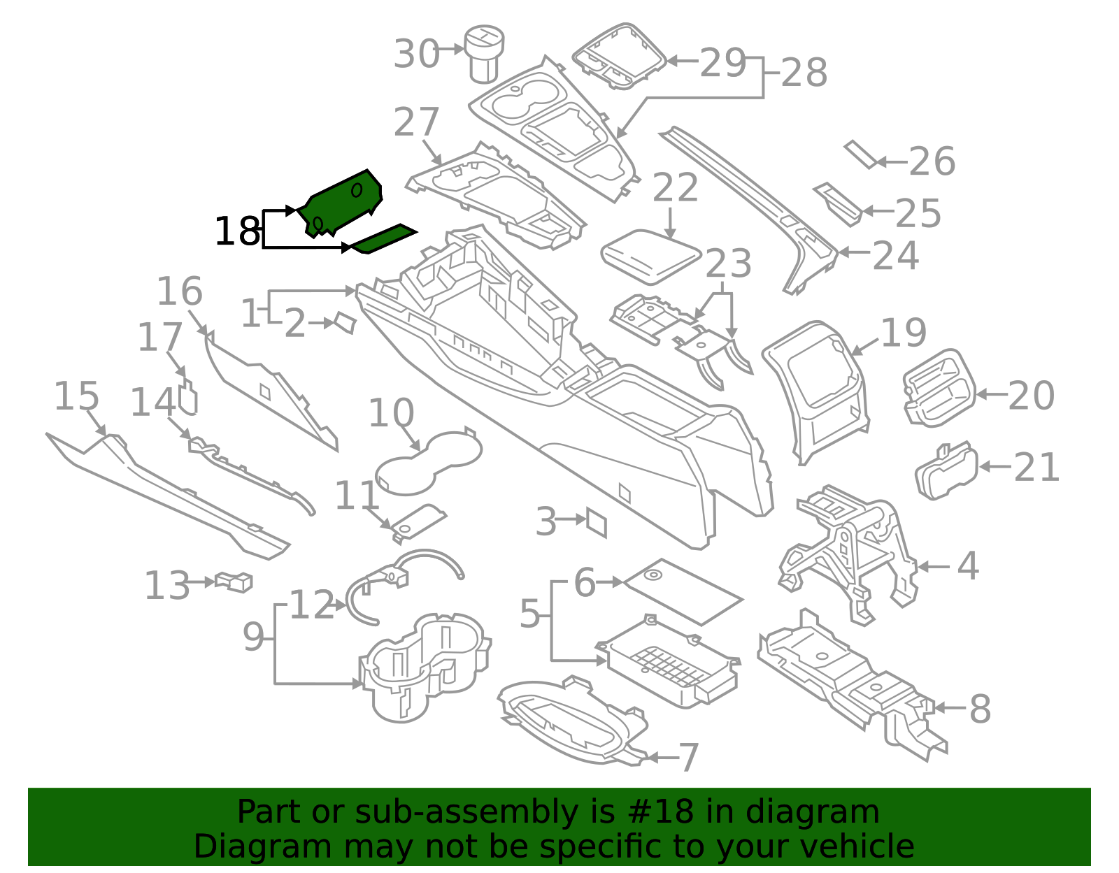 8w1-864-131-6ps-high-quality-console-tray-for-2017-2018-audi