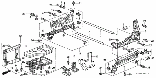 Front Seat Components (L.) (2) for 2001 Honda CR-V #0