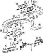 5099991AA - Instrument Panel and Radios and Consoles: Instrument Upper Pad And Panel for Mopar Image