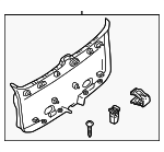 1L8Z7846404AAB - Body: Lift Gate Trim for Ford: Escape | Mercury: Mariner Image