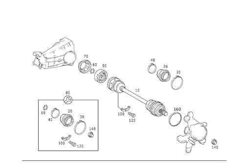 Axle Shaft for 2003 Mercedes-Benz SLK230 #0