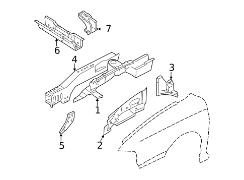 Structural Components & Rails for 2005 Kia Sedona #0