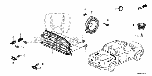 Speaker for 2017 Honda Ridgeline #0
