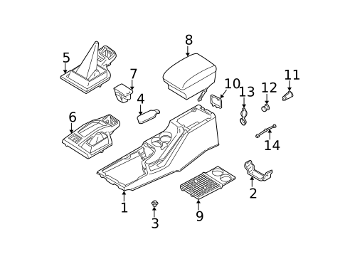 Center Console for 2004 Nissan Pathfinder #0