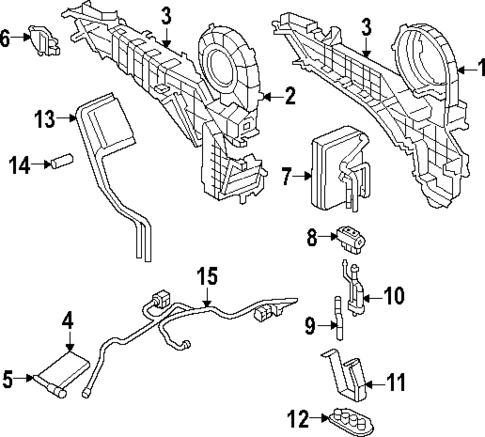 Evaporator & Heater Components for 2005 Dodge Durango #1